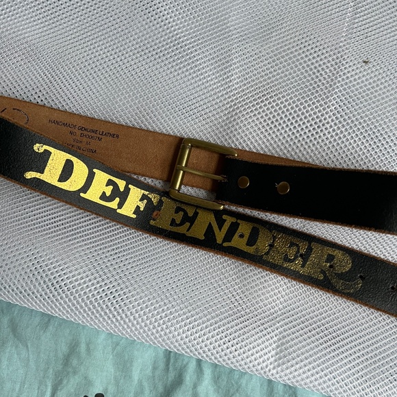 Vintage Ed Hardy Defender Handmade Genuine Leather Belt Studs EH0067M Sz Medium - Picture 3 of 9